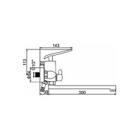 Смеситель для ванны Ledeme L2274WR 65910