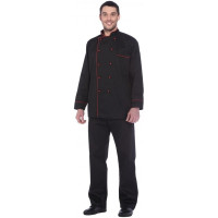 Поварская куртка СОЮЗСПЕЦОДЕЖДА Люкс черная, р. 44-46, рост 182-188 2000000000602