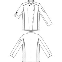 Поварской женский китель СОЮЗСПЕЦОДЕЖДА RICON черный, р.44/S 2000000065960