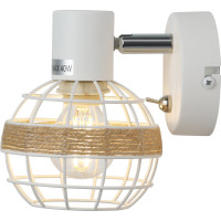 Настенно-потолочный светильник-спот Rivoli Anselma 7034701 1xE14 40 Вт поворотный, с выключателем Б0051974