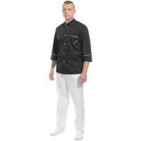 Поварская куртка СОЮЗСПЕЦОДЕЖДА Люкс-Лайт черная, р. 48-50, рост 182-188 2000000024141