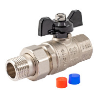 Шаровой кран PROFACTOR с полусгоном PF STRONG ручка бабочка в/н 1/2 дюйма PF UBV 278