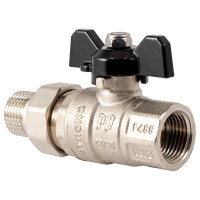 Шаровой кран PROFACTOR с полусгоном PF STRONG ручка бабочка в/н 1/2 дюйма PF UBV 278