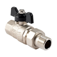 Шаровой кран PROFACTOR с полусгоном PF STRONG ручка бабочка в/н 1/2 дюйма PF UBV 278