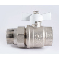 Шаровой кран PROFACTOR PF STANDARD с полусгоном, в/н, ручка бабочка, 1 1/4 дюйма PF UBV 327S