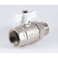 Шаровой кран PROFACTOR PF STANDARD с полусгоном, в/н, ручка бабочка, 1 1/4 дюйма PF UBV 327S