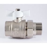 Шаровой кран PROFACTOR PF STANDARD с полусгоном, в/н, ручка бабочка, 1 1/4 дюйма PF UBV 327S