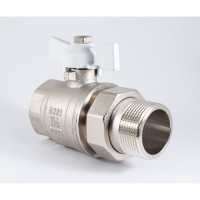 Шаровой кран PROFACTOR PF STANDARD с полусгоном, в/н, ручка бабочка, 1 1/4 дюйма PF UBV 327S
