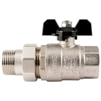Шаровой кран PROFACTOR с полусгоном PF STRONG ручка бабочка  в/н 1 дюйм PF UBV 280