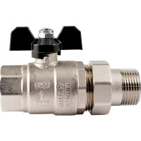 Шаровой кран PROFACTOR с полусгоном PF STRONG ручка бабочка  в/н 1 дюйм PF UBV 280