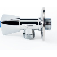 Угловой вентиль для бытовой техники PROFACTOR с металл. ручка PF CHROME н/н 1/2 дюйма х 1/2 дюйма PF BAV 363