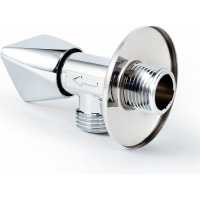 Угловой вентиль для бытовой техники PROFACTOR с металл. ручка PF CHROME н/н 1/2 дюйма х 1/2 дюйма PF BAV 363