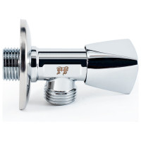 Угловой вентиль для бытовой техники PROFACTOR с металл. ручка PF CHROME н/н 1/2 дюйма х 1/2 дюйма PF BAV 363