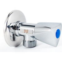 Угловой вентиль для бытовой техники PROFACTOR с металл. ручка PF CHROME н/н 1/2 дюйма х 1/2 дюйма PF BAV 363