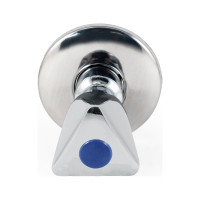 Угловой вентиль для бытовой техники PROFACTOR с металл. ручка PF CHROME н/н 1/2 дюйма х 1/2 дюйма PF BAV 363