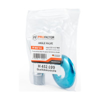 Угловой вентиль для бытовой техники PROFACTOR с металл. ручка PF CHROME н/н 1/2 дюйма х 1/2 дюйма PF BAV 363