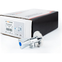 Угловой вентиль для бытовой техники PROFACTOR с металл. ручка PF CHROME н/н 1/2 дюйма х 1/2 дюйма PF BAV 363