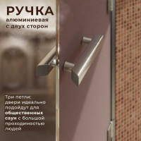 Дверь для бани DoorWood Хаммам бронза матовая, 2000х800 мм УТ-00011518