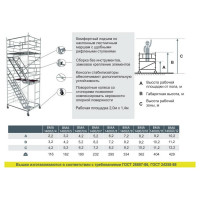 Модульная алюминиевая вышка MEGAL ВМА 1400Л/11 4687201843184
