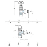 Угловой комплект SR Rubinetterie Floral Old Style 1/2, цвет хром K337-1500C000