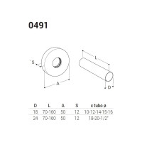 Комплект круглых декоративных крышек SR Rubinetterie 0491-1000V16A