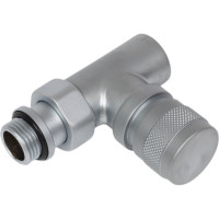 Прямой вентиль на подачу SR Rubinetterie Tondera 1/2", преобразуемый в термостатический, матовый хром 0612-1500CS00