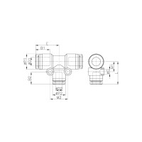 Фитинг Т-образный пластиковый 4 мм на 6 мм CDC Pneumatics PGT 0406N