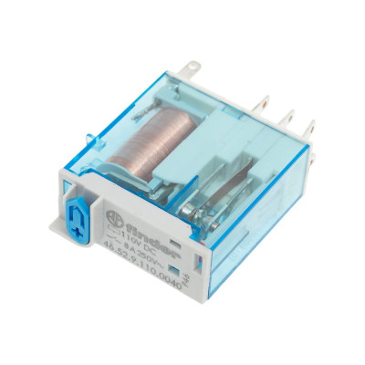Миниатюрное промышленное реле Finder 2 перекидных контакта 8А 110В DC 465291100040