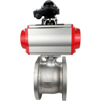 Шаровой кран DN.ru КШмФП.316.200 Ду65 Ру16 пневмопривод, пневмораспред, БКВ D160-01885