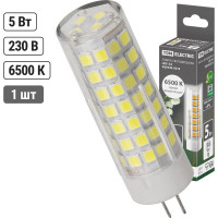 Светодиодная лампа TDM ELECTRIC G4-5 Вт-230 В-6500 К, SMD, 16x55 мм SQ0340-0218