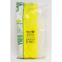 Стяжки натурального цвета SapiSelco 7.5х200 мм, полиамид 6.6, уп. 100 шт. SEL.2.432R