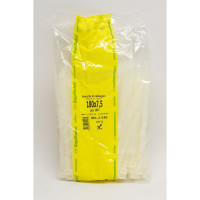 Стяжки натурального цвета SapiSelco 7.5х180 мм, полиамид 6.6, уп. 100 шт. SEL.2.430R