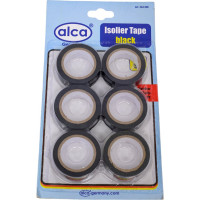 Изоляционная лента Alca черная, комплект 6 шт. по 5 м 554200