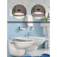 Сиденье Cedo Kinara дюропласт, пластиковое крепление, с эксцентриком, белое 532857