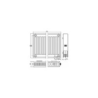 Стальной панельный радиатор Kermi Profil-V FTV 22/500/500 нижнее подключение белый RAL 9016 FTV220500501R2Y RG008V7E3L8GG9