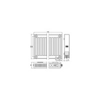 Стальной панельный радиатор Kermi Profil-V FTV 22/500/1400 нижнее подключение белый RAL 9016 FTV220501401R2Y RG008V5K9PNQ03