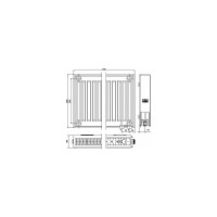 Стальной панельный радиатор Kermi Profil-V FTV 22/500/700 нижнее подключение белый RAL 9016 FTV220500701R2Y RG008V7E3P51K6