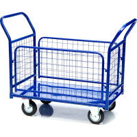 Платформенная тележка СТЕЛЛА-ТЕХНИК с бортами, 600х1000 мм КПО-300-С-200-И