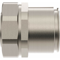 Муфта DKC металлорукав DN 40-жесткая труба, диаметр 40мм, IP66/IP67, никелированная латунь 6117-40