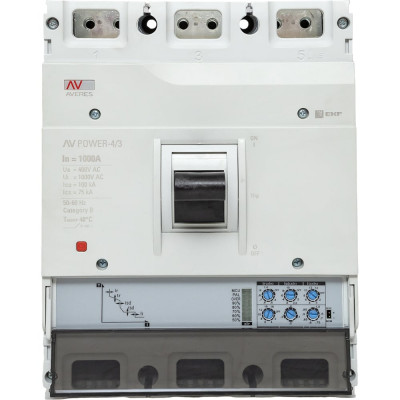 Автоматический выключатель EKF AV POWER-4/3 1000А 100kA ETU2.0 AVERES mccb-43-1000H-2.0-av
