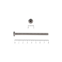 Винт КРЕП-КОМП полуцилиндрическая головка, НЕРЖАВЕЙКА DIN7985 А2 5х80 200шт вцн580