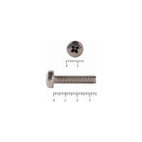 Винт КРЕП-КОМП полуцилиндрическая головка, НЕРЖАВЕЙКА DIN7985 А2 8х35 200шт вцн835