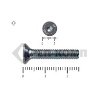 Потайной винт с внутр. шестигранником КРЕП-КОМП полная резьба, цинк, DIN 7991, 6x25, пр. 8.8, 500 шт. впш625ф