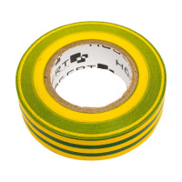 Изоляционная лента Hogert Technik 0,13x19 мм, 20 м, желто-зеленая HT1P286