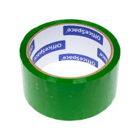 Упаковочная клейкая лента OfficeSpace 48 мм х 40 м, 45 мкм, зеленая ШК КЛ_6287