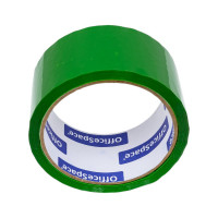 Упаковочная клейкая лента OfficeSpace 48 мм х 40 м, 45 мкм, зеленая ШК КЛ_6287