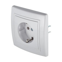 Розетка Aling-conel PRESTIGE 16A 250В с поликарбонатовой вставкой, белая 113025 630.00