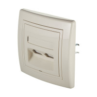 Коммуникационная двойная розетка Aling-conel PRESTIGE RJ45 Cat5e UTP, бежевая 614.99 113220