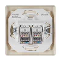 Коммуникационная двойная розетка Aling-conel PRESTIGE RJ45 Cat5e UTP, бежевая 614.99 113220