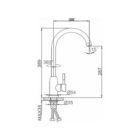 Смеситель для кухни Ekko серый E4061